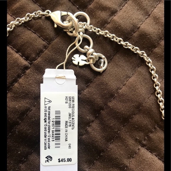 NWT Lucky Brand Necklace in Silver and Grey Stones - Picture 4 of 5